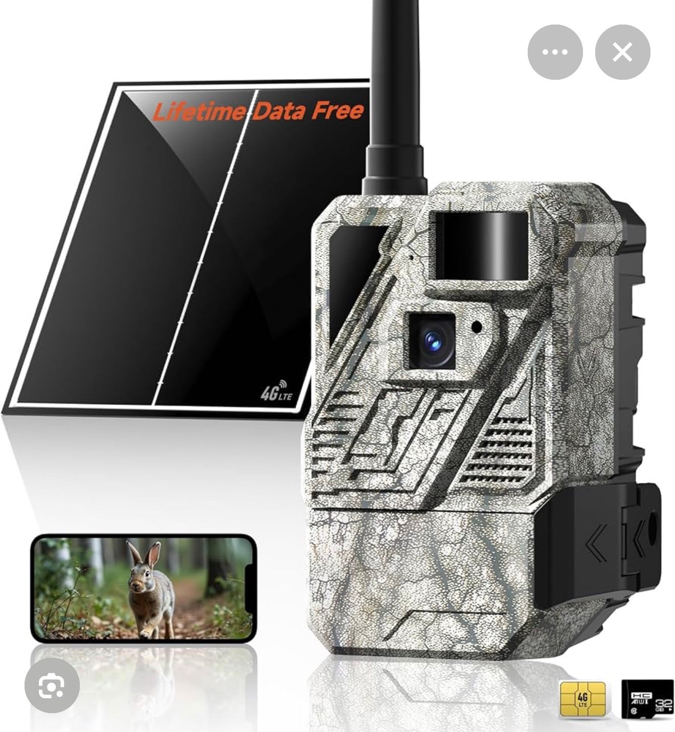 4G LTE Solar-Powered Cellular Ranch & Trail Camera with Lifetime Data