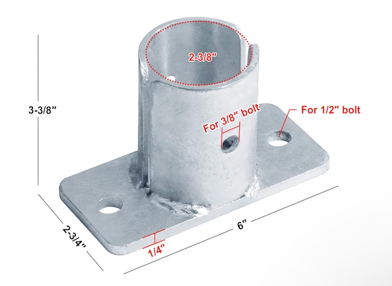 2-3/8 Solar Panel Pole Mount Bracket