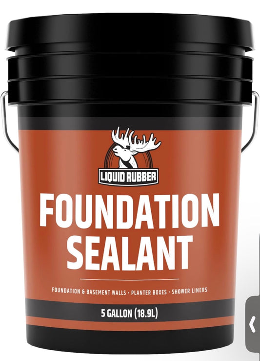 Liquid Rubber Basement and Foundation( Stock tank) Repair Sealant - Waterproof Concrete Sealer & Crack Filler - Flexible Coating for Indoor & Outdoor Use - Waterproofing Paint - Black, 5 Gallon