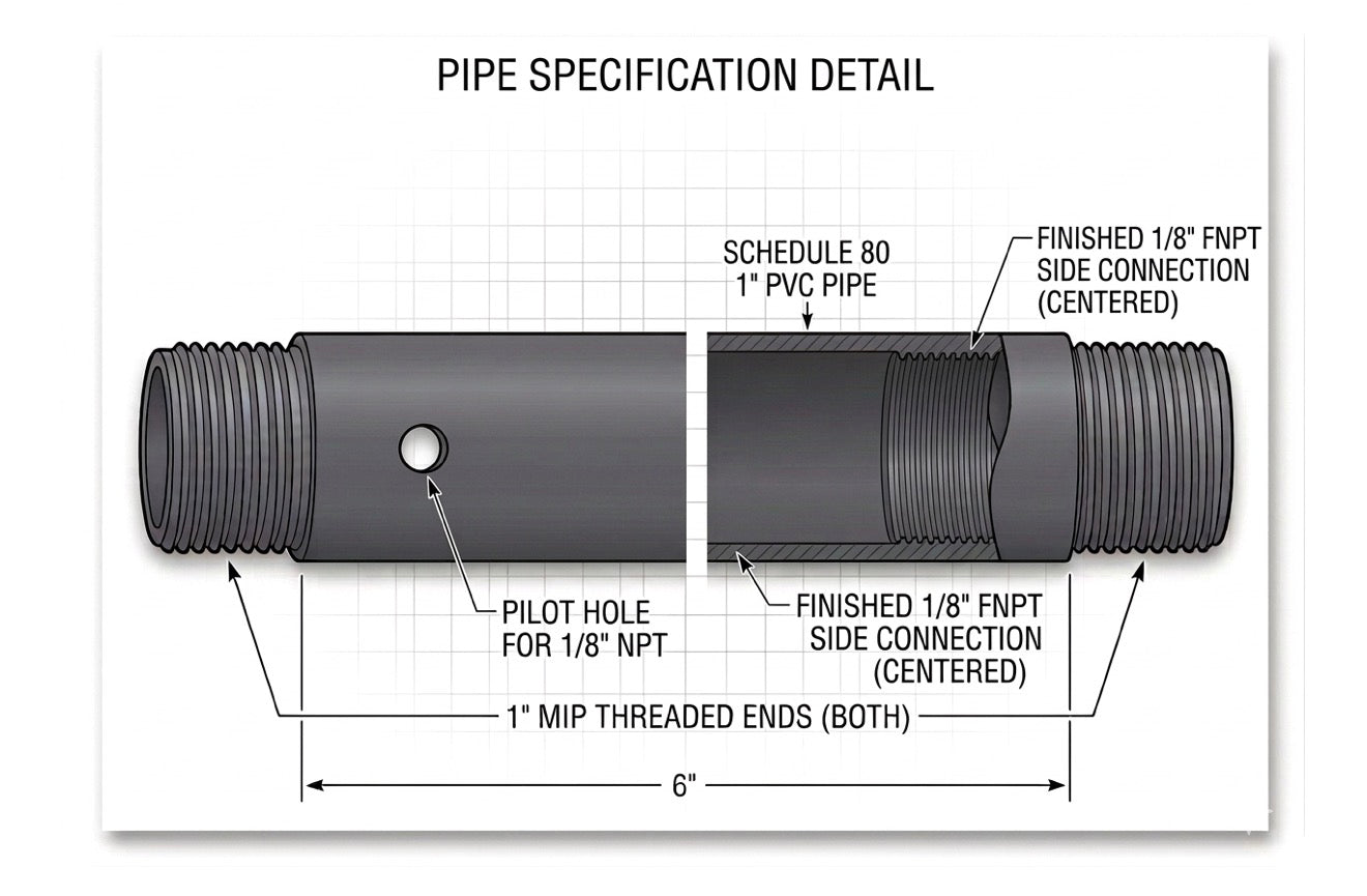 Snap pressure switch 1” nipple