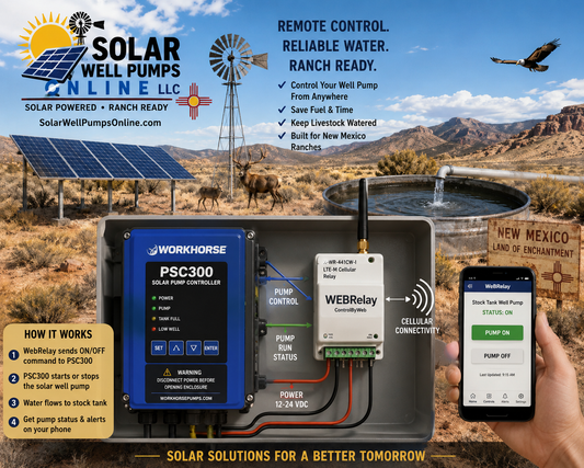 Cellular Remote Relay Module for Solar Well Pumps & Ranch Automation