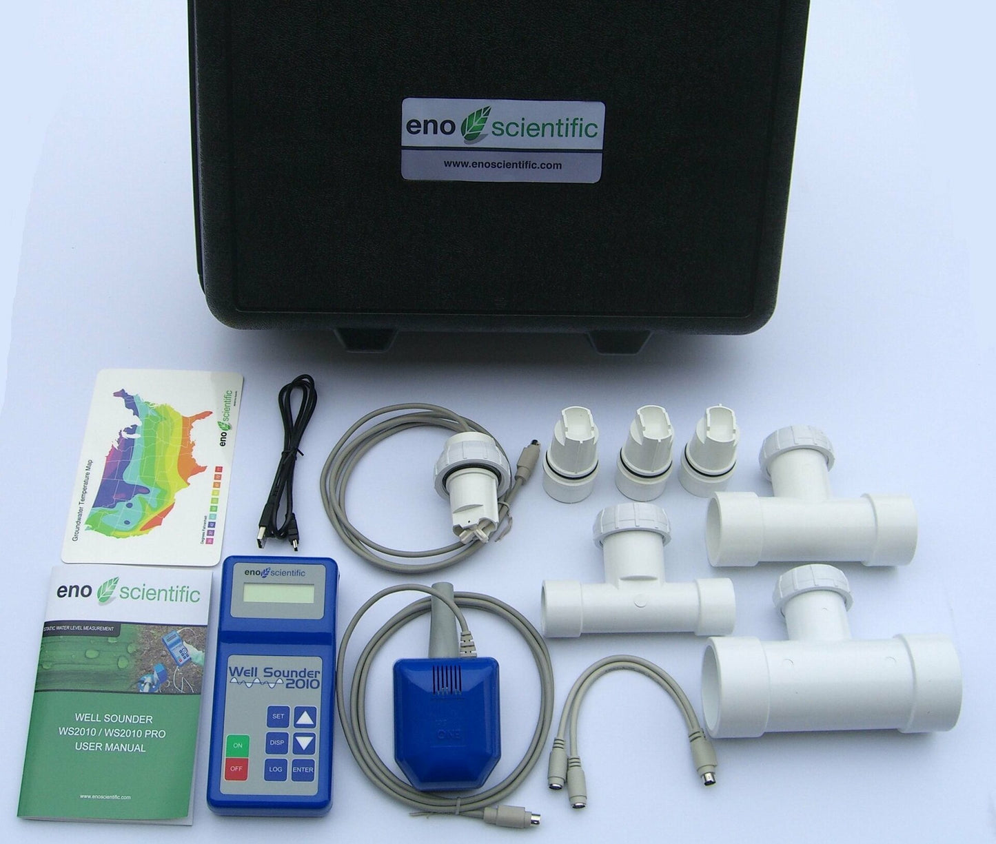 Well Sounder 2010 PRO with Flow Meter Kit (Portable Sonic Water Level Sensor)