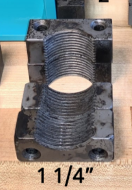 JK4.0 Klamp 1- 1/4" Pipe Jaw Set Only (Jaws only)
